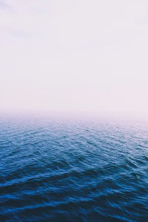 Calm Dark Blue Ocean Wallpaper