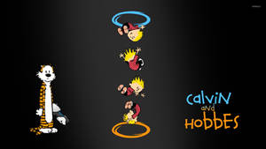 Calvin And Hobbes Take A Magical Journey With A Teleportation Ring Wallpaper