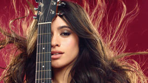 Camila Cabello With Guitar Wallpaper