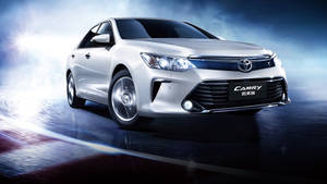 Camry White Toyota 4k With Smoke Wallpaper