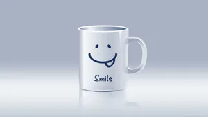 Can't Help But Smile With A Warm Mug Of Coffee Wallpaper