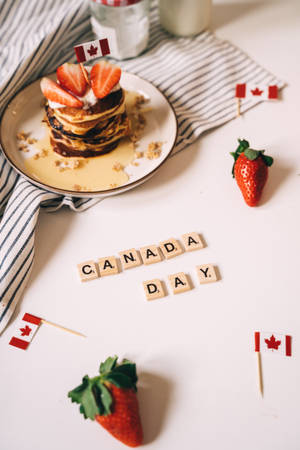 Canadian Pancakes Canada Day Wallpaper