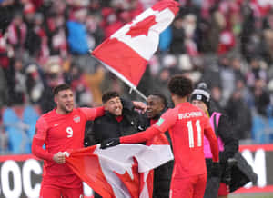 Canadian Soccer Team Celebration Wallpaper