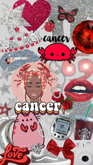 Cancer Aesthetic Red Art Collection Wallpaper
