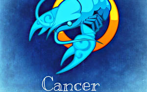 Cancer Zodiac Blue Lobster Wallpaper