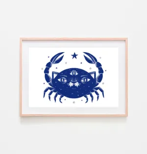 Cancer Zodiac Cat Crab Hybrid Wallpaper
