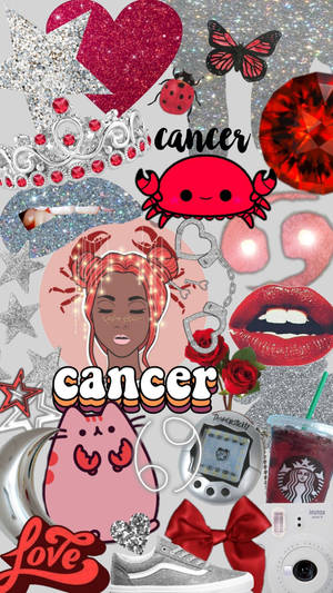 Cancer Zodiac Doodle Wallpaper