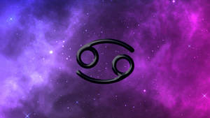 Cancer Zodiac Purple Galaxy Wallpaper