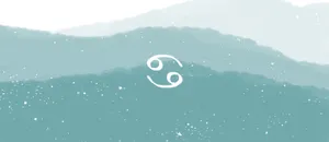 Cancer Zodiac Teal Mountain Wallpaper