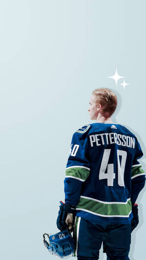 Canucks Player Elias Pettersson Minimalist Poster Wallpaper