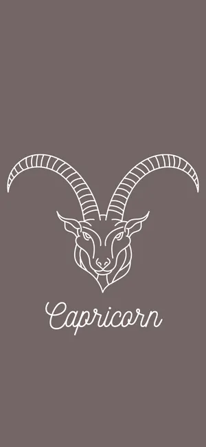 Capricorn Minimalist Head Drawing Wallpaper