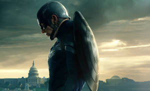 Captain America Protecting The White House Wallpaper