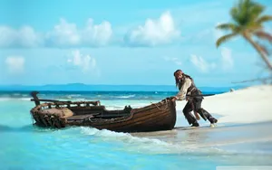 Captain Jack In Dominica Island Wallpaper
