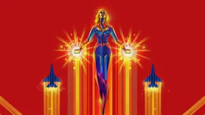 Captain Marvel Power Artwork Wallpaper