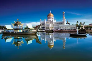 Caption: A Postcard View Of Breathtaking Brunei Wallpaper