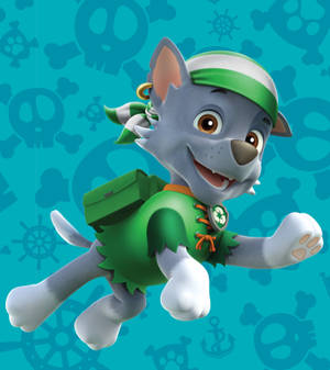 Caption: Adventure Awaits With Pirate Rocky From Paw Patrol Wallpaper