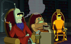 Caption: Bender, The Audacious Robot Of Futurama Wallpaper