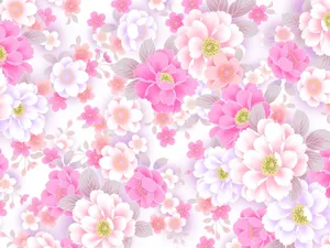 Caption: Blooming Beauty - A Captivating Cute Floral Wallpaper Wallpaper