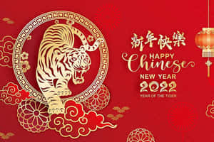 Caption: Celebrating Chinese New Year 2022, Year Of The Tiger Wallpaper