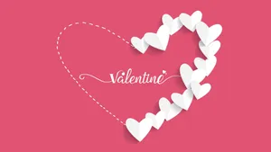 Caption: Celebrating Love - Pink Valentine's Day Wallpaper