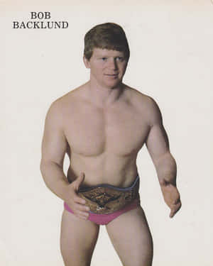 Caption: Classic Bob Backlund Wwe Poster Wallpaper