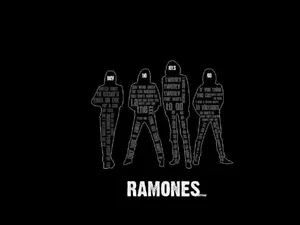 Caption: Classic Ramones Vector Art Design Wallpaper