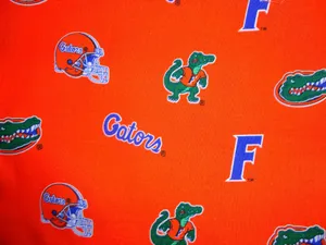 Caption: Dynamic Florida Gators Logo Design Wallpaper
