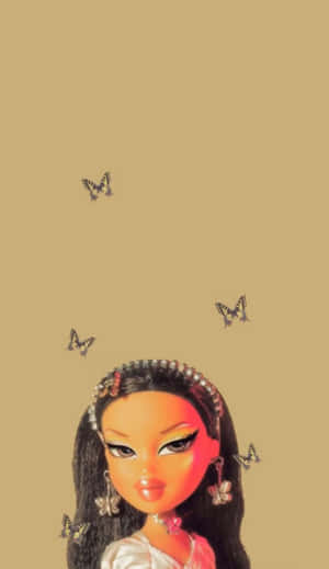 Caption: Edgy Black Bratz Aesthetic Vibes Wallpaper