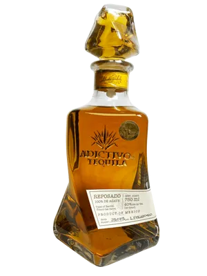 Caption: Elegant Adictivo Tequila Reposado Label Wallpaper