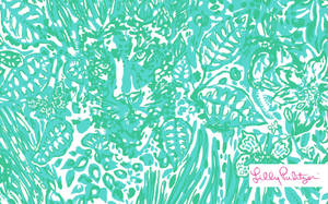 Caption: Elegant Leaf Pattern By Lilly Pulitzer Wallpaper