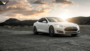 Caption: Exquisite Tesla Model S P85 With Vorsteiner Tuning Wallpaper