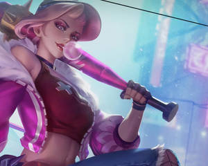 Caption: Fanny, The Agile Blade-wielder In Bubble Gum Punk Outfit, Mobile Legends. Wallpaper