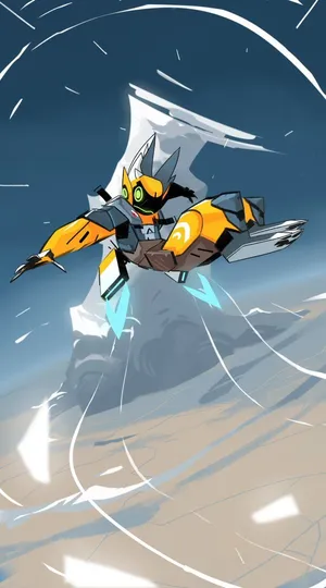 Caption: Futuristic Protogen Cybernetic Being Wallpaper