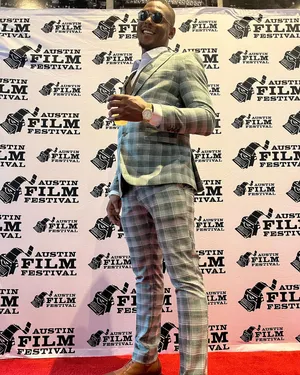 Caption: Jamahal Hill Poses At Austin Film Festival Wallpaper