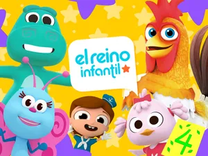 Caption: Joyful Gathering Of El Reino Infantil Characters Wallpaper
