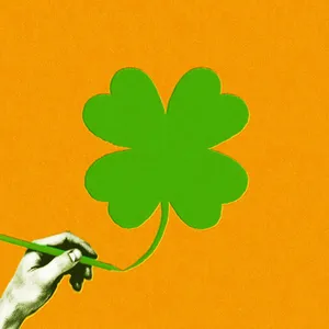 Caption: Lucky Clover Amidst Dewdrops Wallpaper