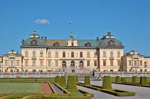 Caption: Majestic Drottningholm Palace In Stockholm, Sweden Wallpaper