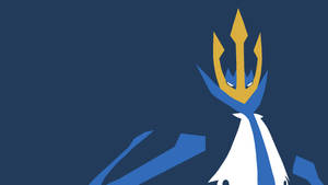 Caption: Majestic Empoleon Wielding Golden Trident Wallpaper