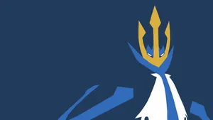 Caption: Majestic Empoleon Wielding Golden Trident Wallpaper