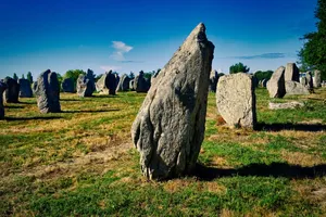 Caption: Majestic View Of Carnac Stones, France Wallpaper