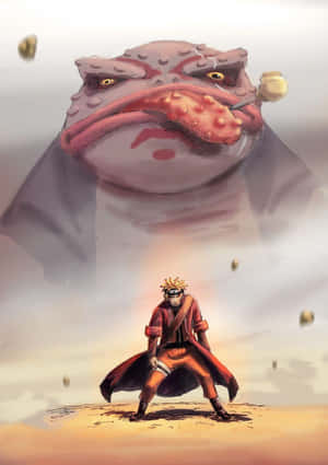 Caption: Naruto Uzumaki Mastering Sage Mode Wallpaper