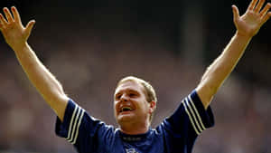 Caption: Paul Gascoigne Showcasing His Stellar Football Skills On The Field Wallpaper