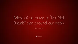 Caption: Peaceful Solitude With Do Not Disturb Quote Wallpaper