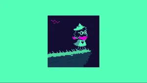 Caption: Pixel Representation Of Ralsei From Deltarune Wallpaper