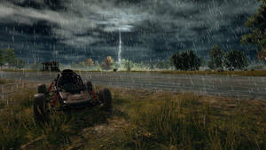 Caption: Raining In The Battleground Town Wallpaper