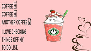 Caption: Scrumptious Strawberry Frappe Made Exclusively On Picsart Wallpaper