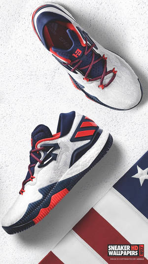 Caption: Sharp Momentum With Adidas Crazylight Harden Sneaker Wallpaper