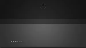 Caption: Stylish Black Clock Icon Wallpaper