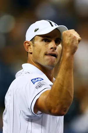 Caption: Tennis Star Andy Roddick In Action At A Championship Wallpaper