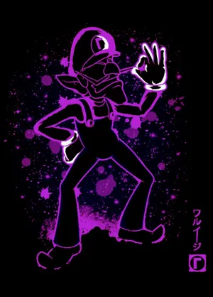 Caption: The Mischief Master, Waluigi Strikes A Pose Wallpaper